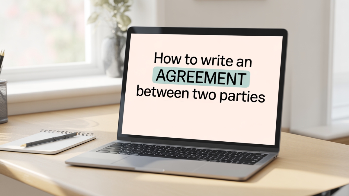 How to Write an Agreement Between Two Parties Example