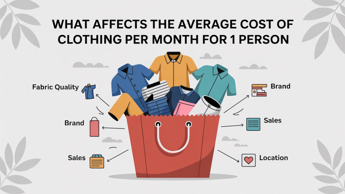 What Affects the Average Cost of Clothing Per Month for 1 Person