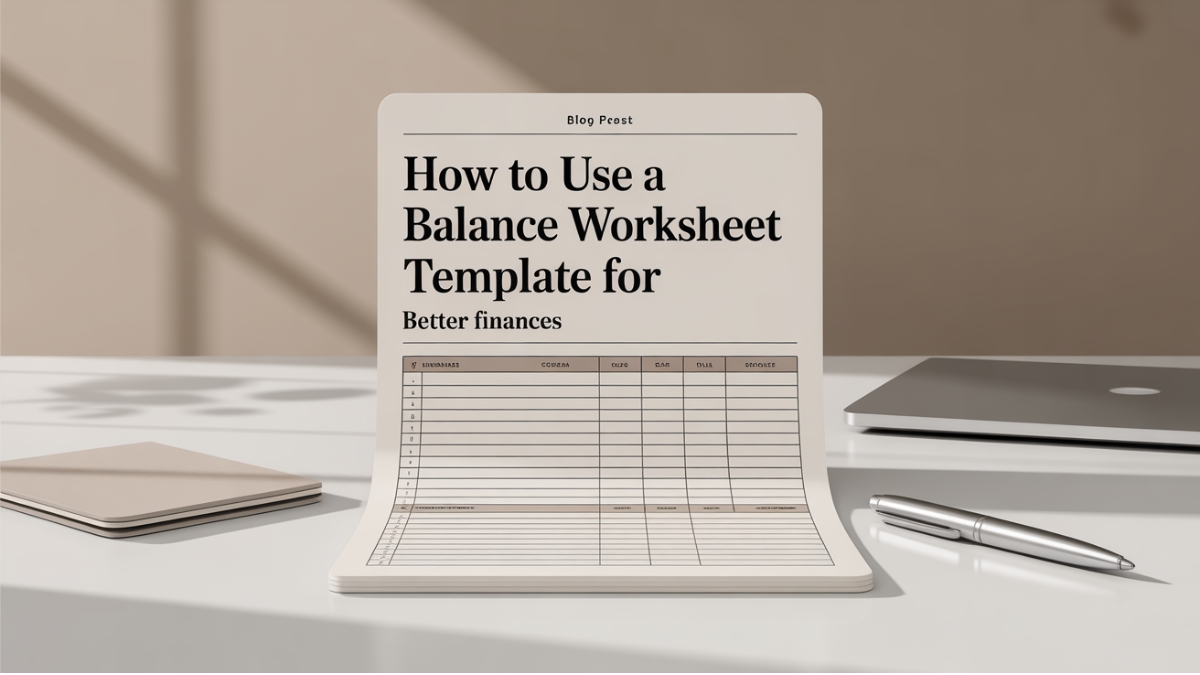 How to Use a Balance Worksheet Template for Better Finances