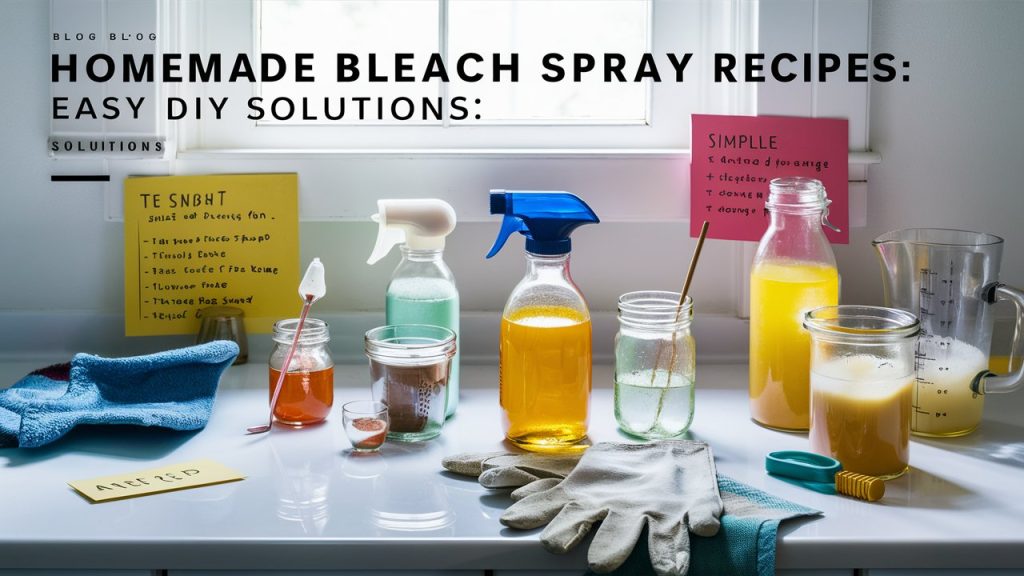 Homemade Bleach Spray Recipes: Easy DIY Solutions