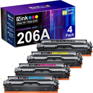 E-Z Ink Compatible Replacement for HP 206A Toner Cartridges 4 Pack