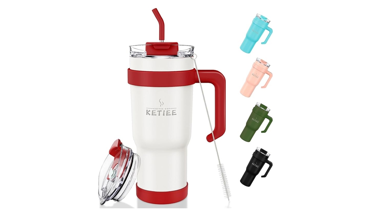 Ketiee 40 oz Tumbler with Handle and Straw