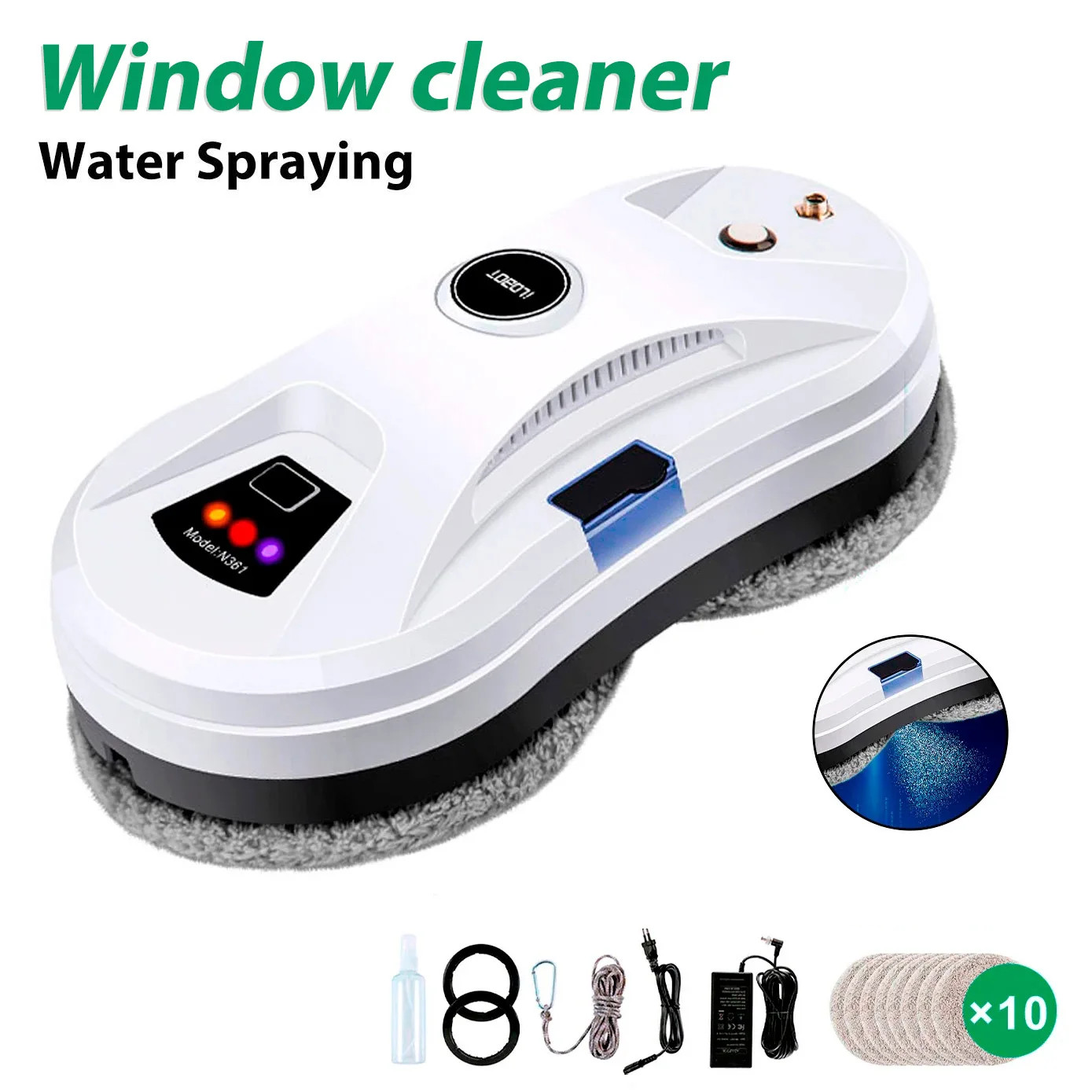 Window Cleaner Robot Smart Water Spray With Automatic Water Spray Function