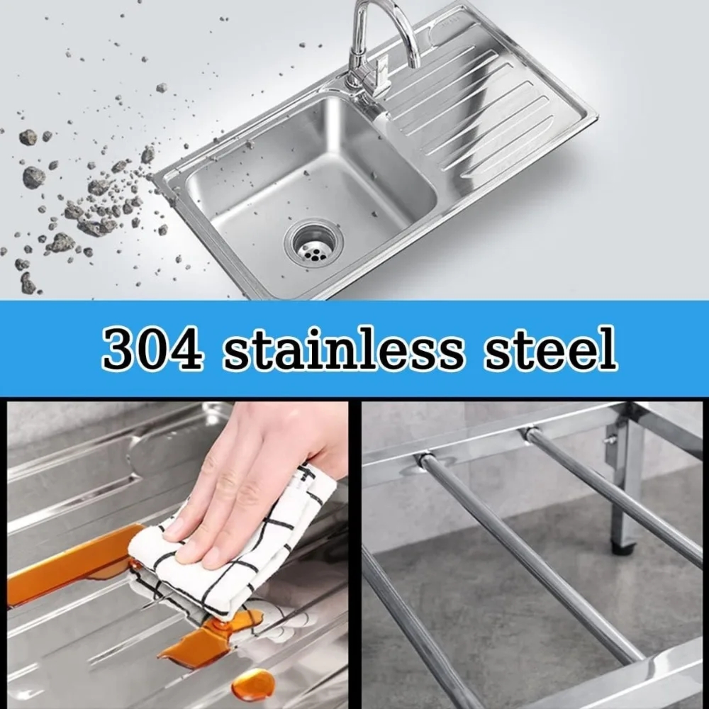 portable stainless steel sink and tub for outdoor kitchen