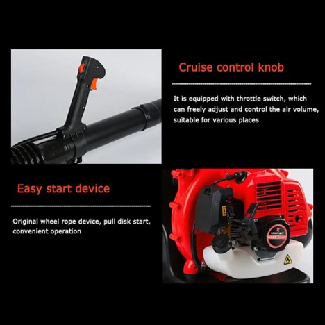 1.25KW Commercial Gas Powered Grass Lawn Blower - 1