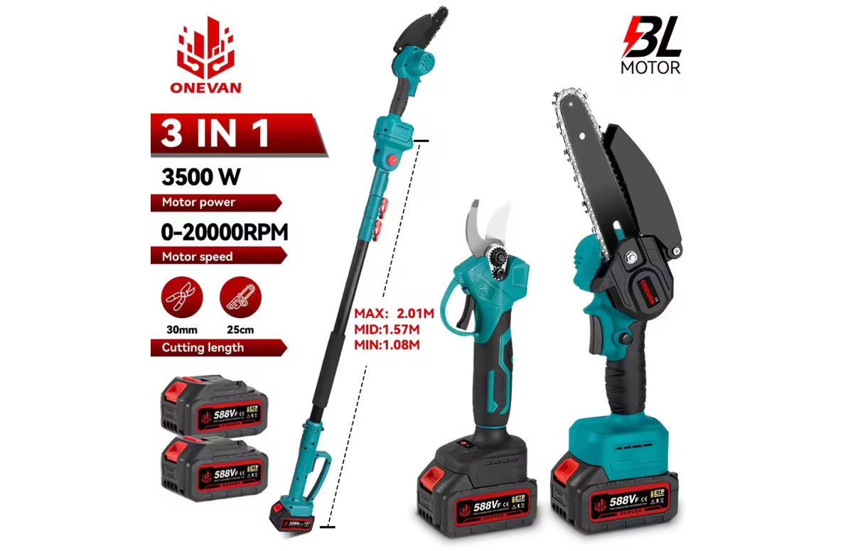 ONEVAN 3500W 2in1 Brushless High Branch Saw