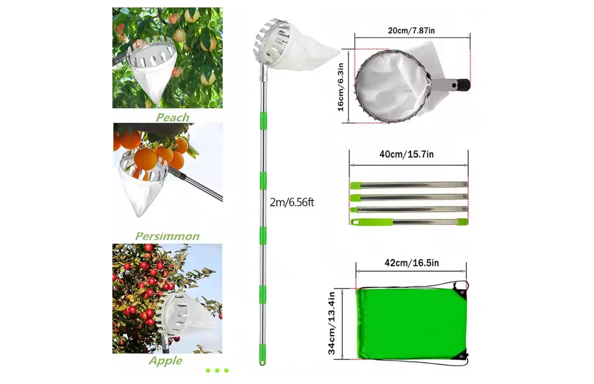 VAHIGCY Fruit Picker With Telescopic Pole