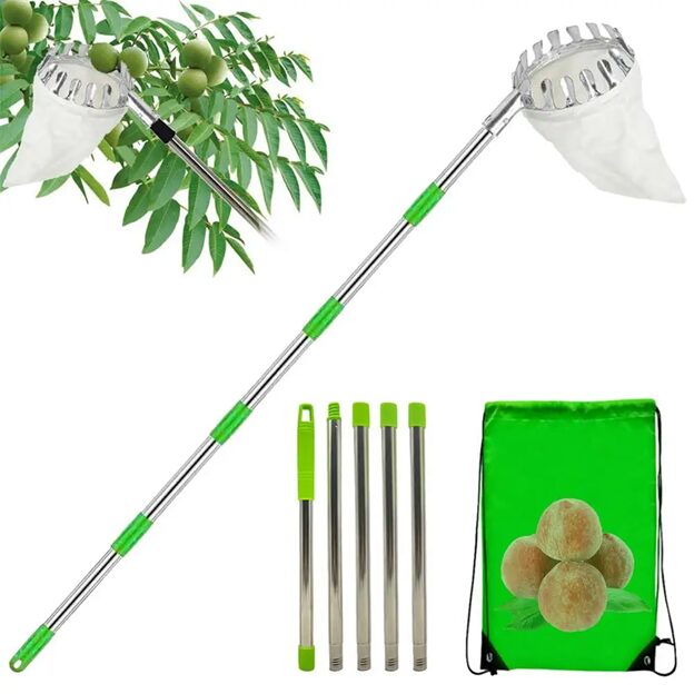 VAHIGCY Fruit Picker With Telescopic Pole