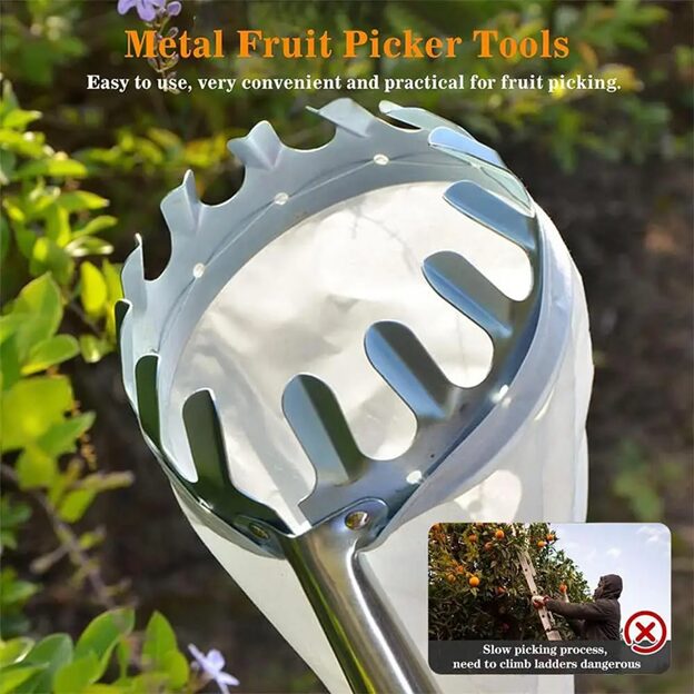 VAHIGCY Fruit Picker With Telescopic Pole