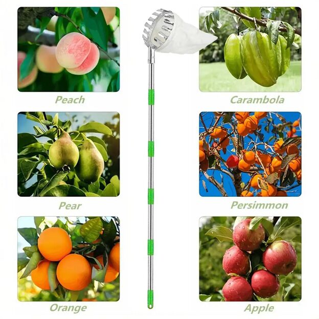 VAHIGCY Fruit Picker With Telescopic Pole