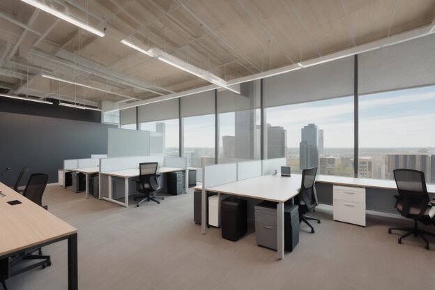 Quick Guide to Hiring Business Cleaning Companies in Atlanta 3 A well-maintained office with clean desks and clear surfaces.
