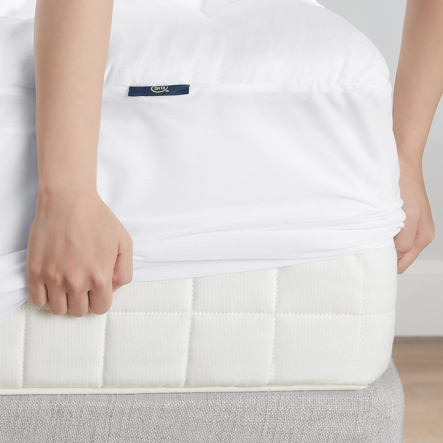 Serta ComfortSure Queen Mattress Cover 3 Serta ComfortSure Queen Mattress Cover, Fitted Pillow Top Mattress Pad