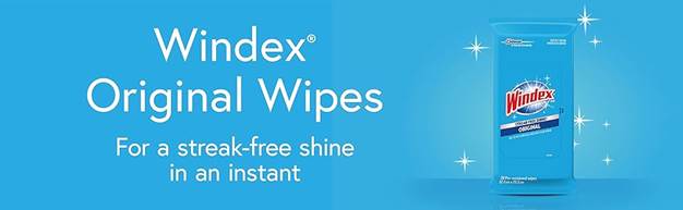 Windex Wipes Glass Cleaning Ammonia Free