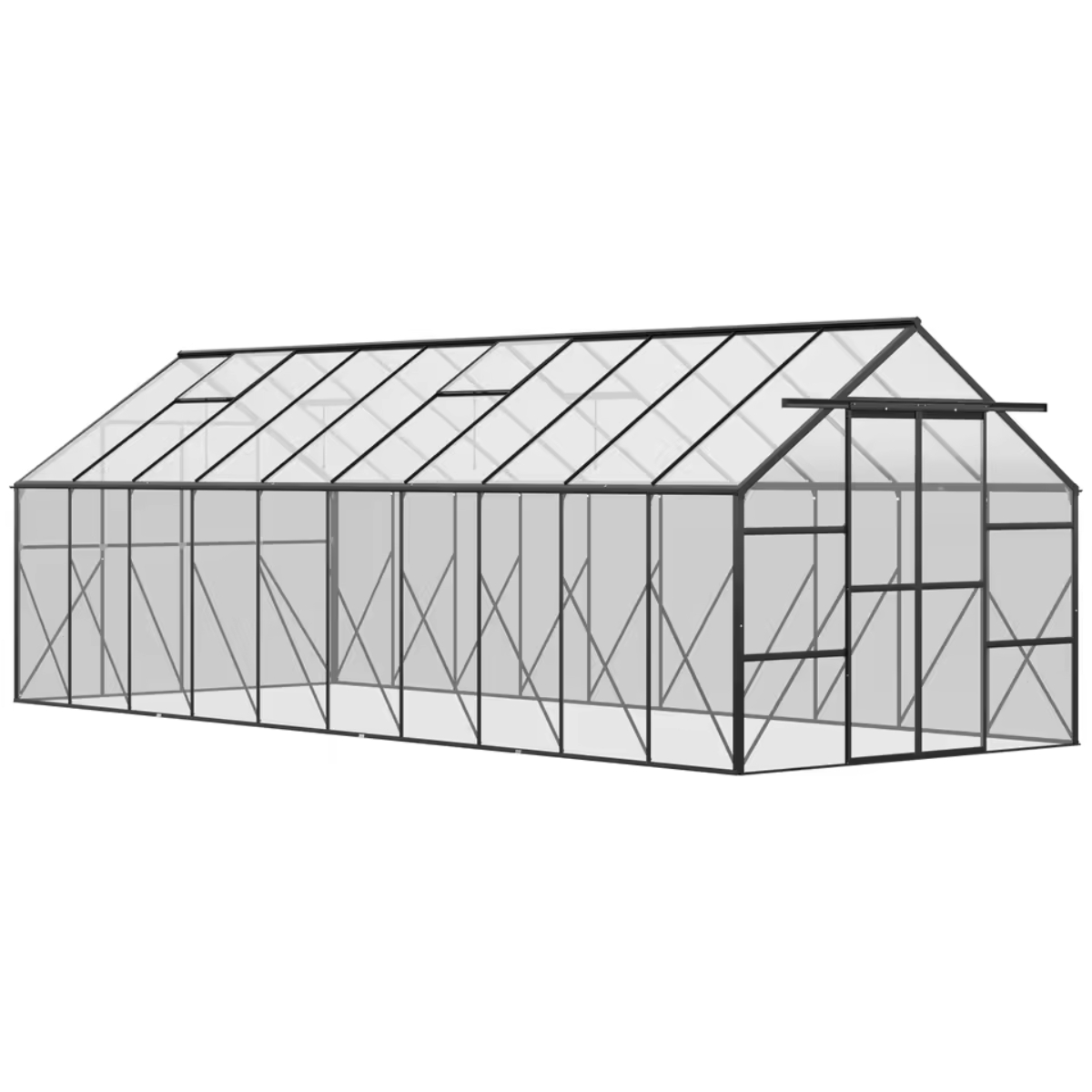 022-20-X-8-Polycarbonate-Walk-In-Garden-Greenhouse-Kit-Sliding-Door-Clear