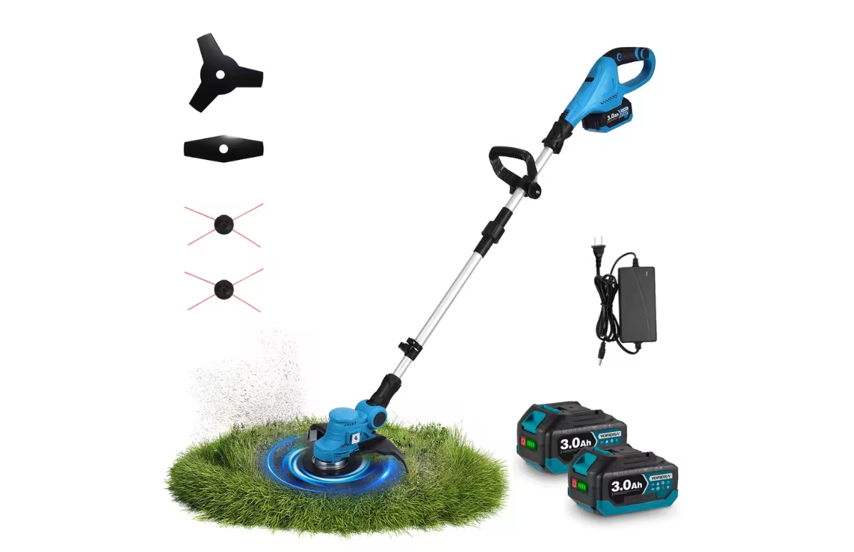 YOFIDRA 3-in-1 Cordless Electric Lawn Mower – 12000RPM Grass Trimmer & Weed Cutter | Cheap Garden Tools for Makita 18V Battery