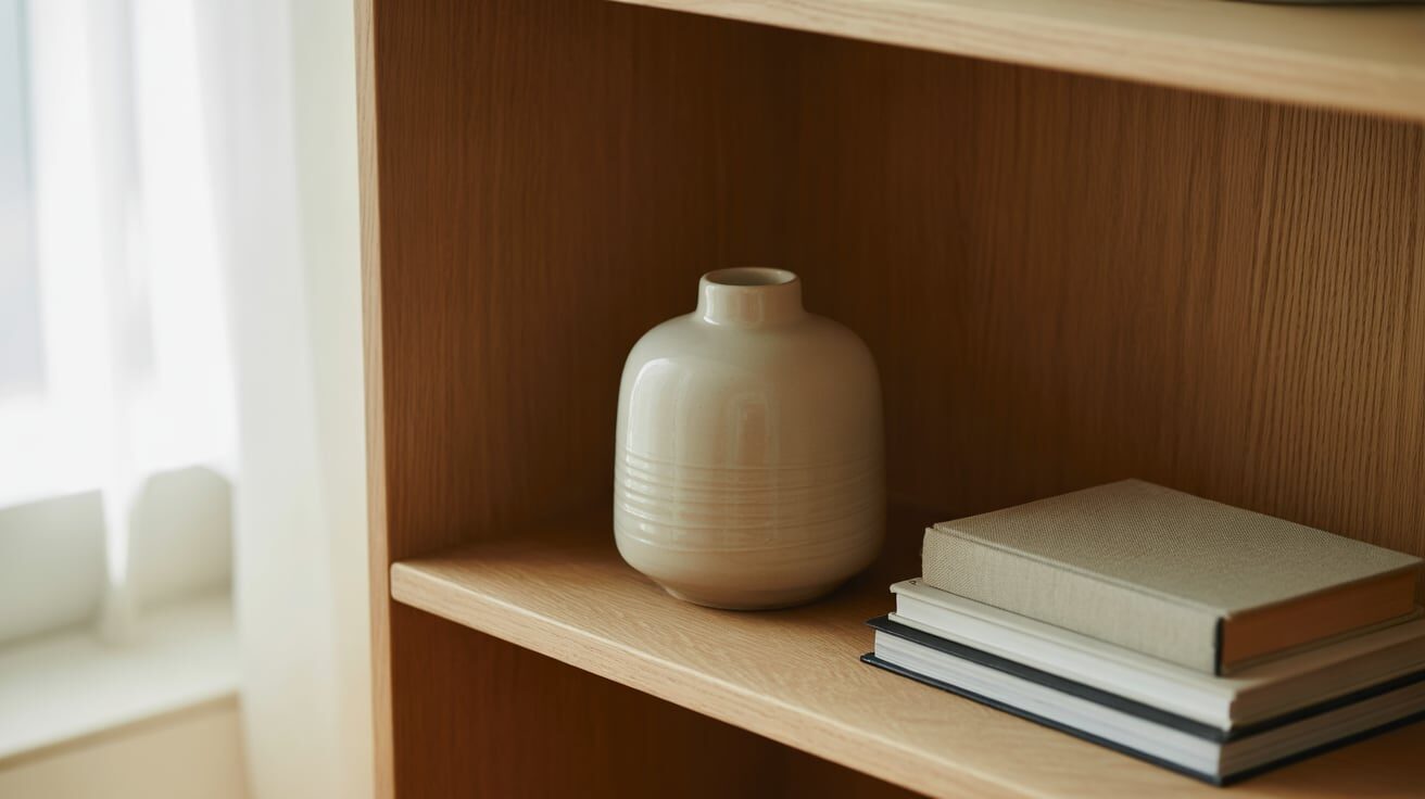 10 Creative Ideas for Decorating Shelves in Living Room 4 Idea 2: Embrace Minimalism with Thoughtful Spacing