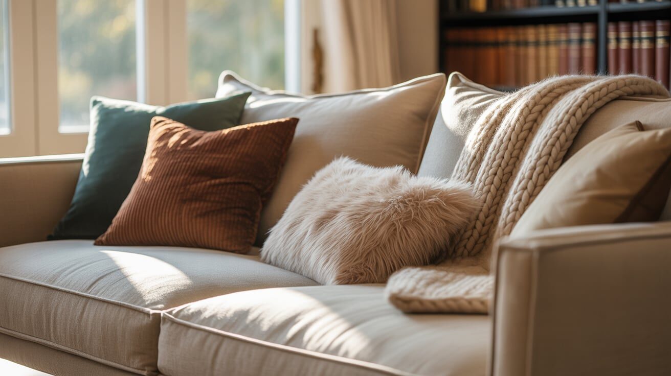 10 Decorative Items for Living Room That Add Instant Style 5 3. Throw Pillows and Blankets: Cozy and Chic