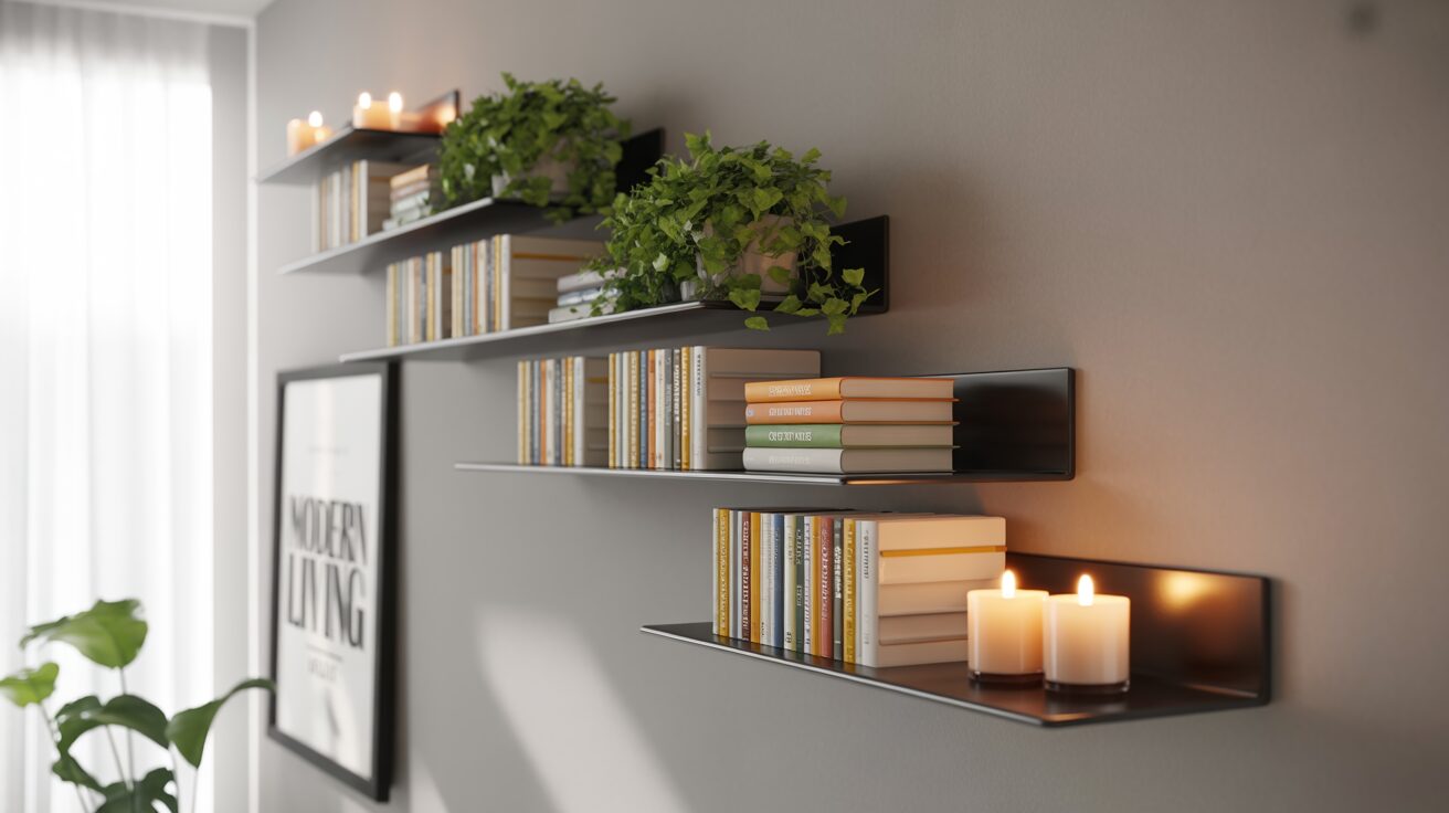 10 Creative Ideas for Decorating Shelves in Living Room 5 Idea 3: Floating Shelf Decor for a Modern Twist